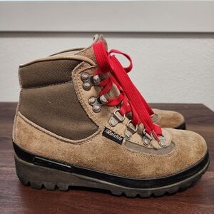 Vintage Swiss Raichle Tan Trail Hiking Boots